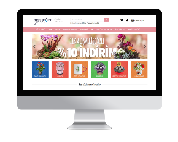 Pembe Çiçek Satış E-Ticaret Sitesi