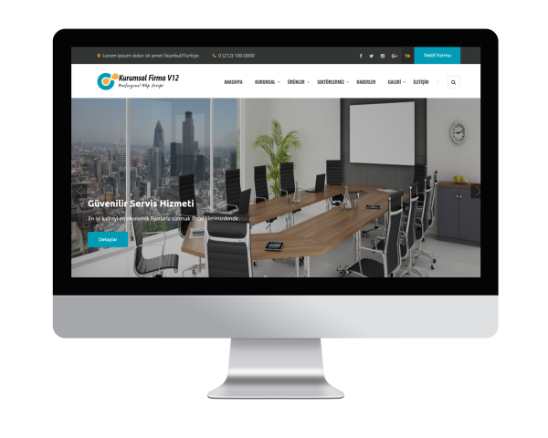 Kurumsal Firma V12 (Sınırsız Dil) Web Sitesi