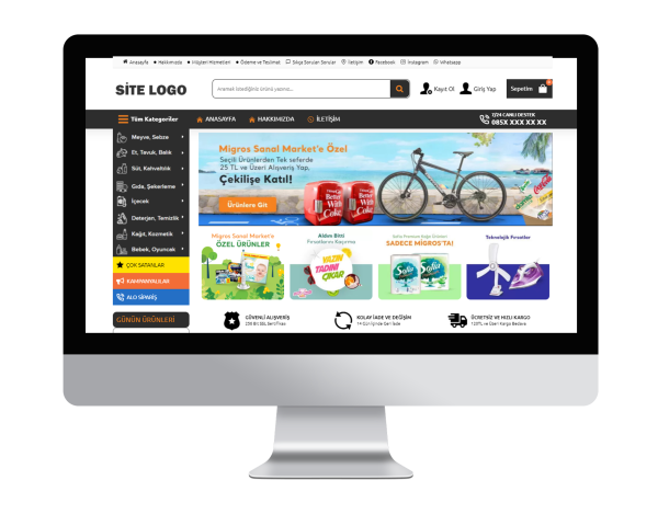 Siyah Genel Satış E-Ticaret Sitesi