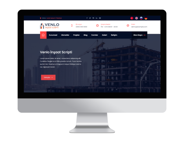 Gelişmiş İnşaat Web Sitesi